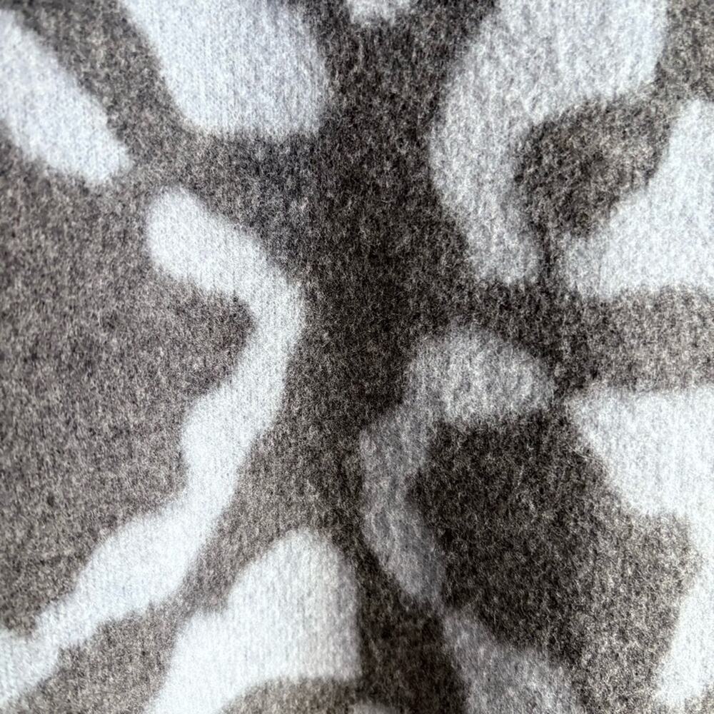 Scarlett Gray and White Cowl Neck Sweater with Flowing Silhouette - Picture 5 of 7